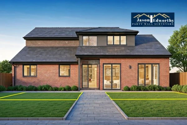 Home extension focusing on boundary line West Bromwich